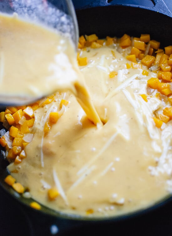 how to make a butternut squash frittata