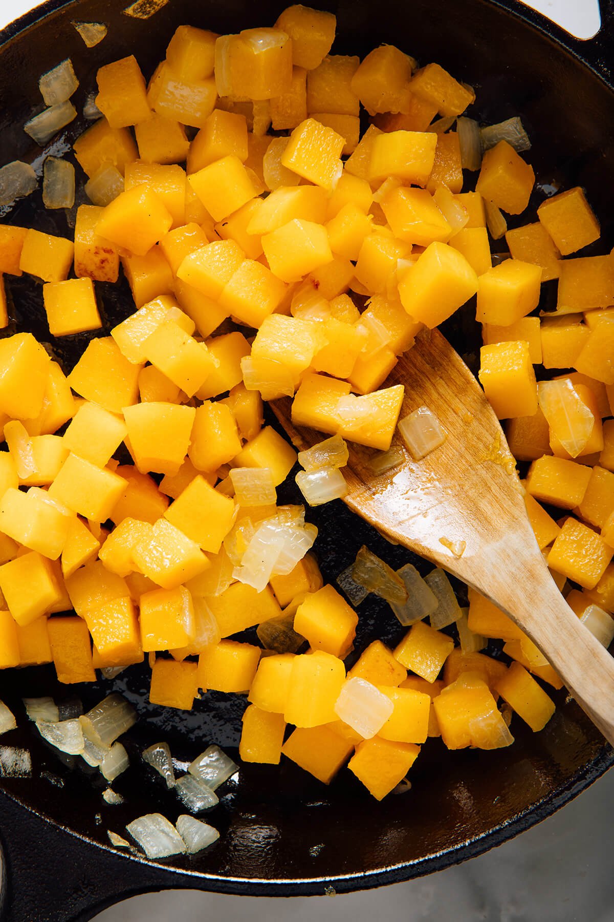 sauteed butternut squash and onion