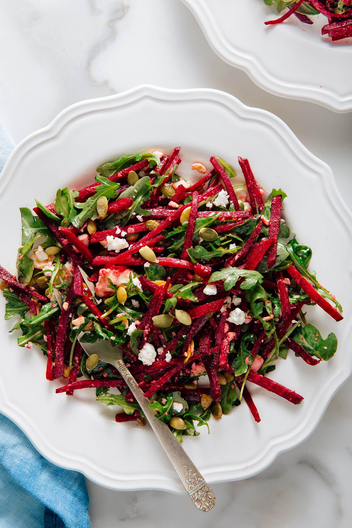 beet, feta and arugula salad