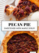 naturally sweetened pecan pie recipe pin