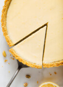 sliced cheesecake tart