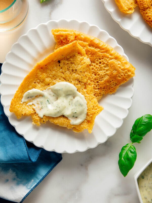 serving of socca on plate