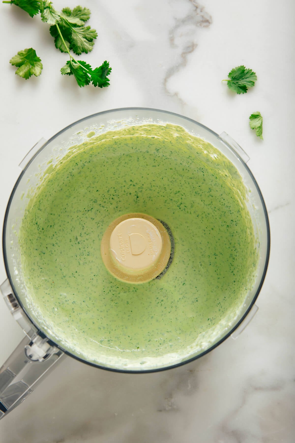 cilantro lime sauce in food processor